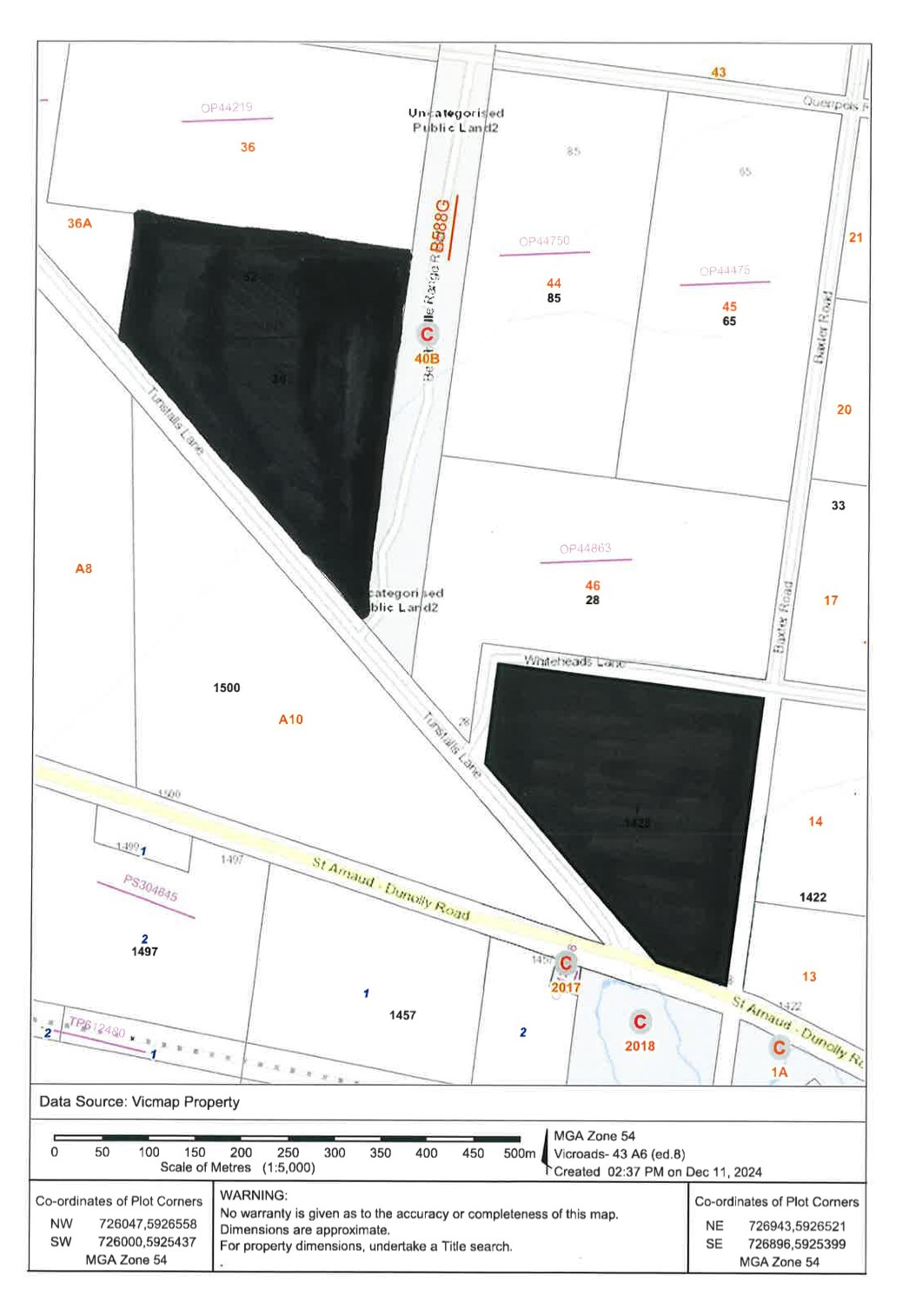 Land: 52 Tunstalls Road, Bealiba, VIC, 3475 photo-1